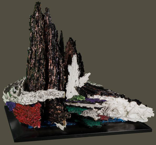 'Upper Kintla Lake' - acrylic paint sculpture