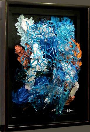 'Head Waters' - acrylic paint sculpture