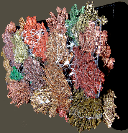 'Metallic Autumn' - acrylic paint sculpture -