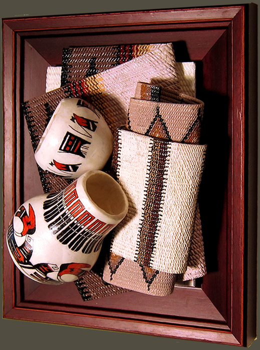 'Tumble and Roll' - acrylic paint sculpture - side view
