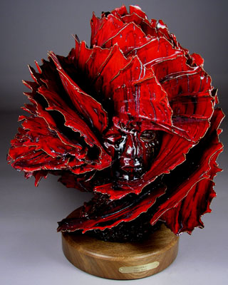 'Caldera' - ceramic sculpture (front view)