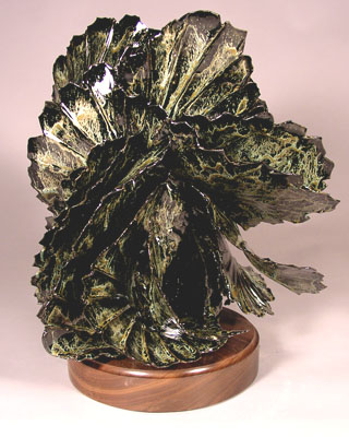 'North Side Moss' - abstract ceramic sculpture