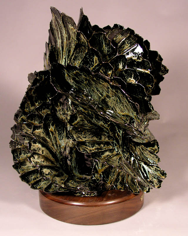 'North Side Moss' - abstract ceramic sculpture