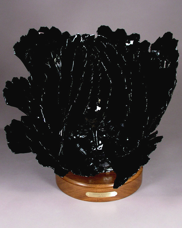 'Obsidian Point' - abstract ceramic sculpture