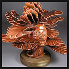 'Red Bird' - abstract ceramic sculpture
