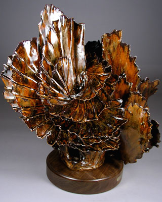 'Red Cedar' - ceramic sculpture (side view)